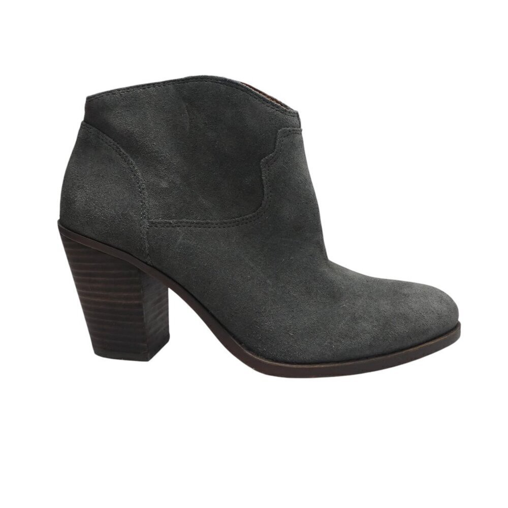 Lucky Brand Eller Blue Suede Western Heeled Ankle Boots Womens 10 - Picture 2 of 12